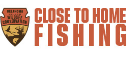 Oklahoma Department of Wildlife Conservation Close to Home Fishing logo.