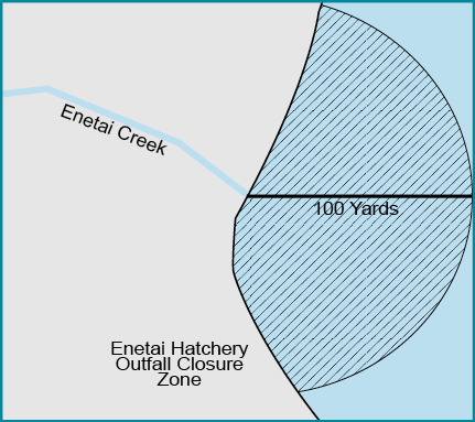 Inset Map of Enetai Hatchery Outfall Closure Zone