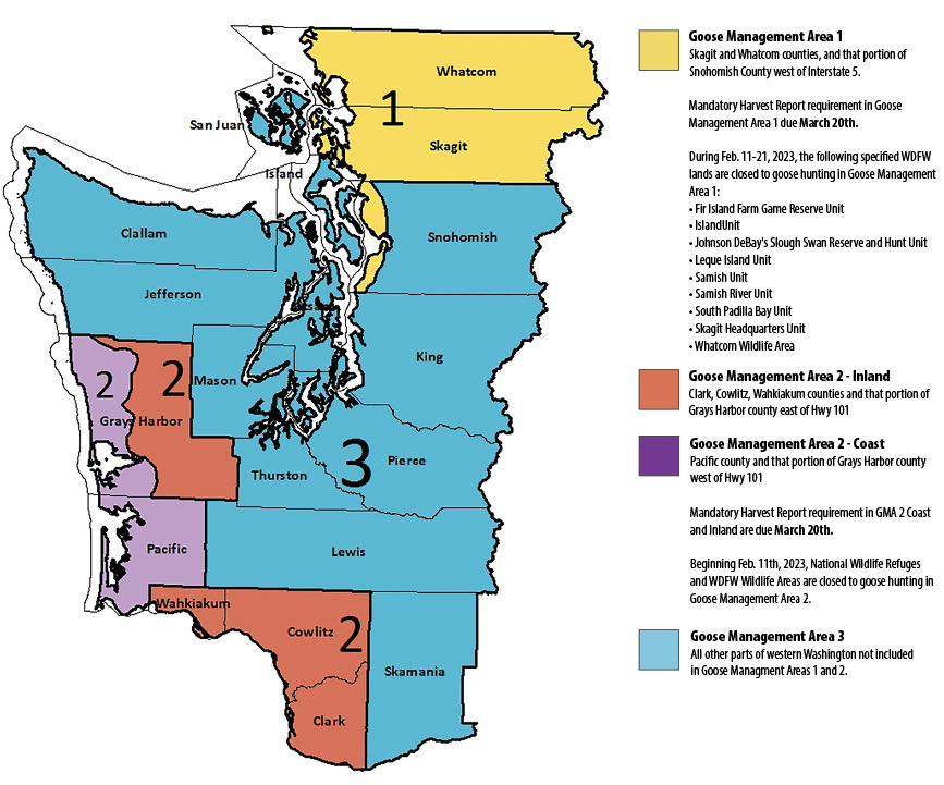 Western Washington Goose Management Map