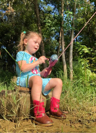 Child fishing in Alabama