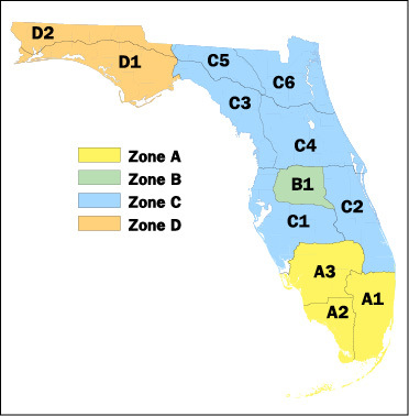 Florida Hunting Zones and Deer Management Units Map