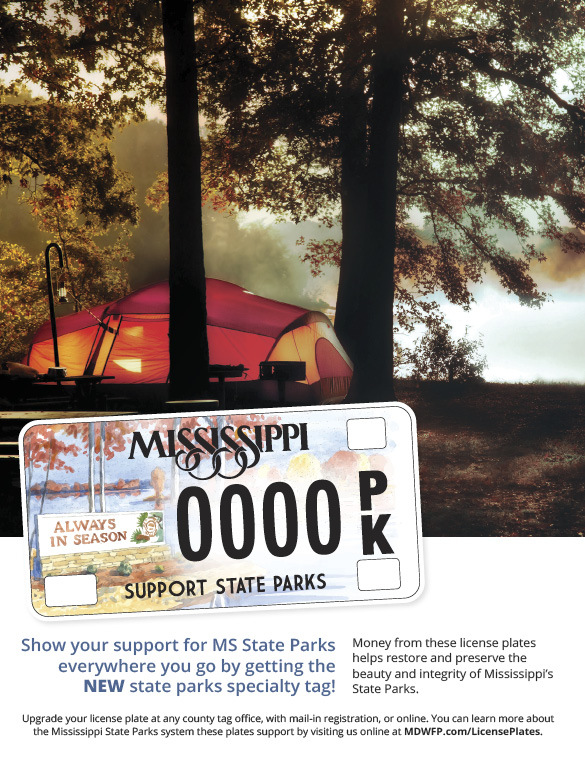 Mississippi "Support State Parks" License Plate