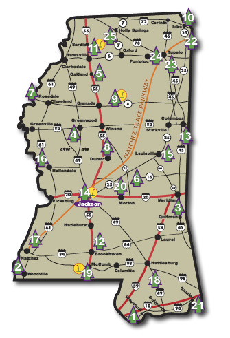 Mississippi State Park Map