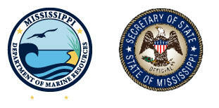 Mississippi Department of Marine Fisheries Resources and Mississippi Secretary of State logos.