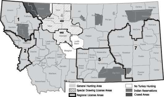 Montana Turkey Hunting Map