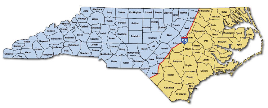 North Carolina Duck Zone Map