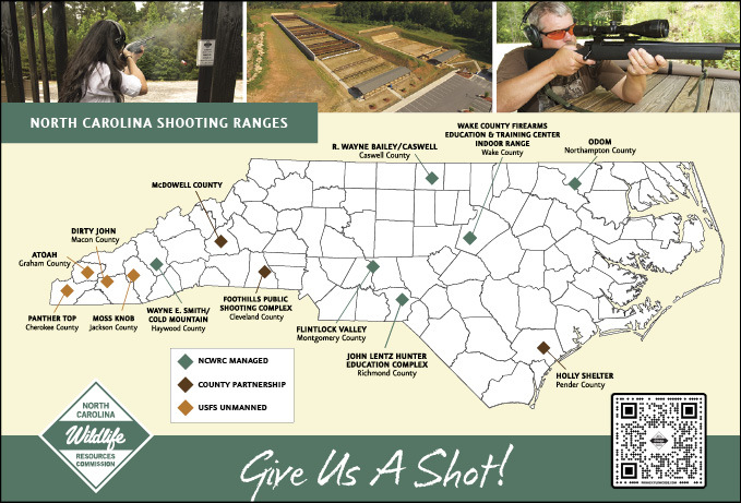 Ad for North Carolina Shooting Ranges