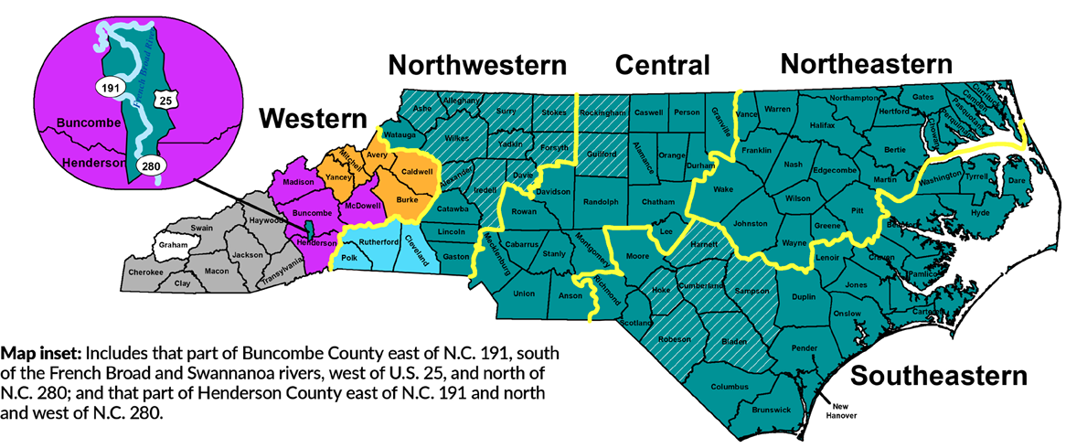 North Carolina Deer Zone Map