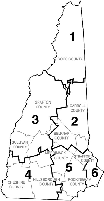 New Hampshire Law Enforcement District Map