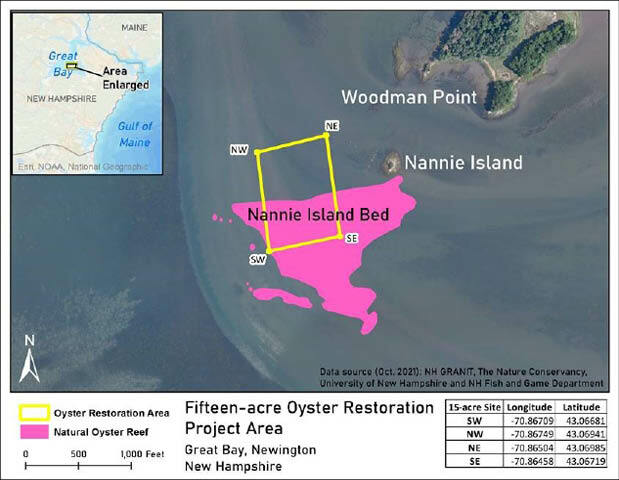 Oyster Reef Restoration Area Map