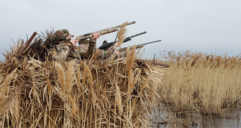 Waterfowl hunters at the Tuckahoe Wildlife Management Area Managed Waterfowl Hunt in New Jersey