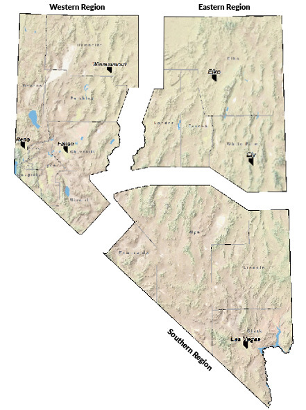 Nevada Regional Map