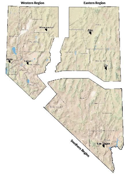 Nevada Hunting Regional Map