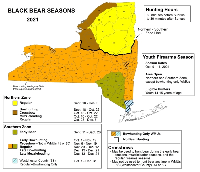 Bear Hunting Season Dates Map