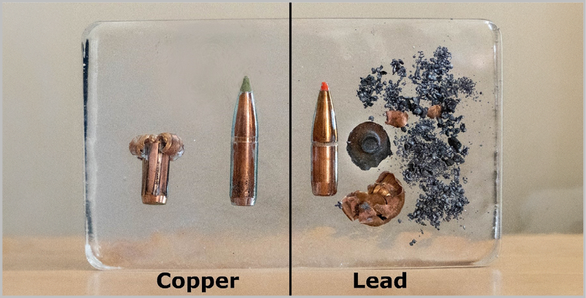 Copper and lead ammunition