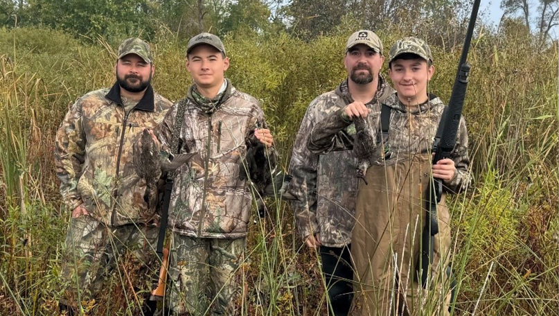 Youth hunters show off harvests during youth waterfowl and pheasant hunt in St. Lawrence County, New York.