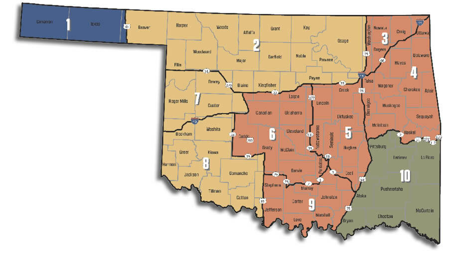 Oklahoma Antlerless Deer Zones map.
