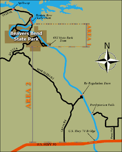 Lower Moutain Fork River map.