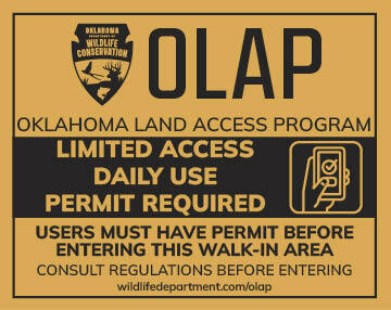 OLAP Walk-in Limited Access sign.