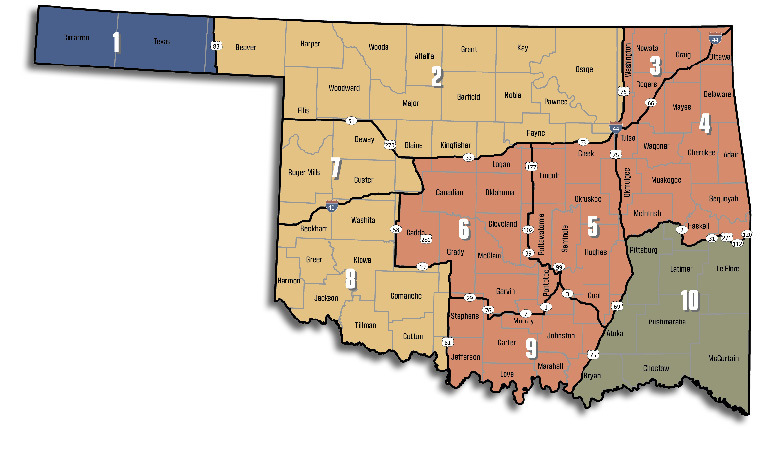 Oklahoma Antlerless Deer Zones map.