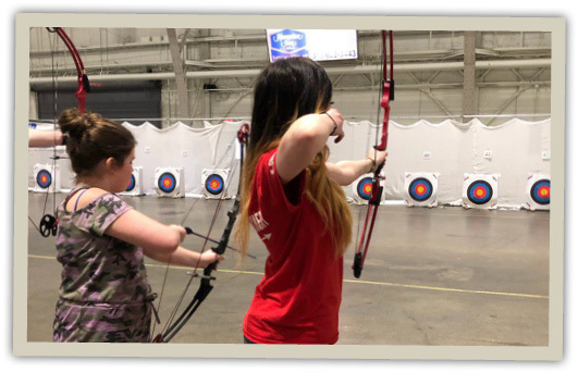 Youth participating in the National Archery in the Schools Program (NASP) 