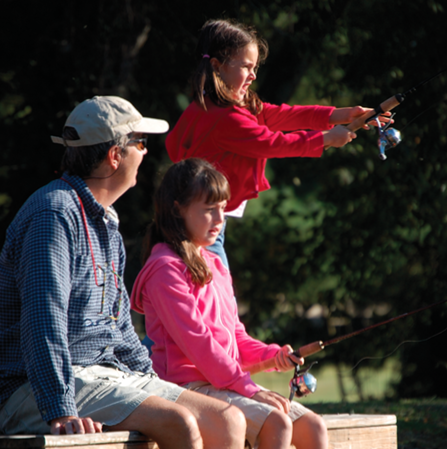 Kids fishing in Tennessee