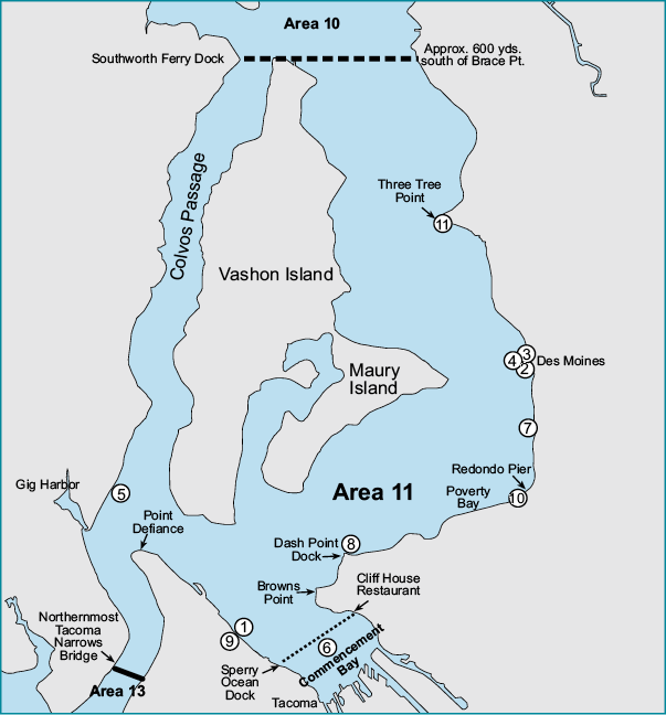 Map of Marine Area 11