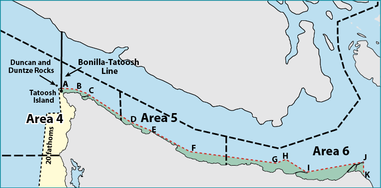 Map of Bottomfish Closure in Marine Areas 4, 5, 6