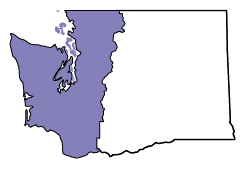 Map of Westside Lakes Area within Washington