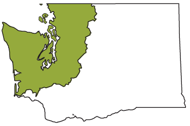 Map of Puget Sound and Coastal Rivers in Washington state