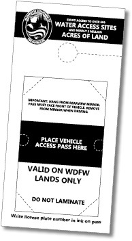 Washington Vehicle Access Pass holder.