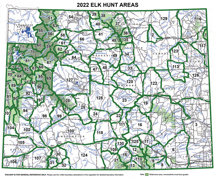 Elk Hunt Area Map