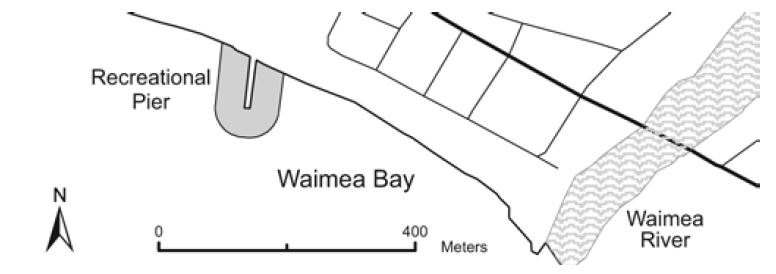 Waimea Bay and Waimea Recreational Pier
