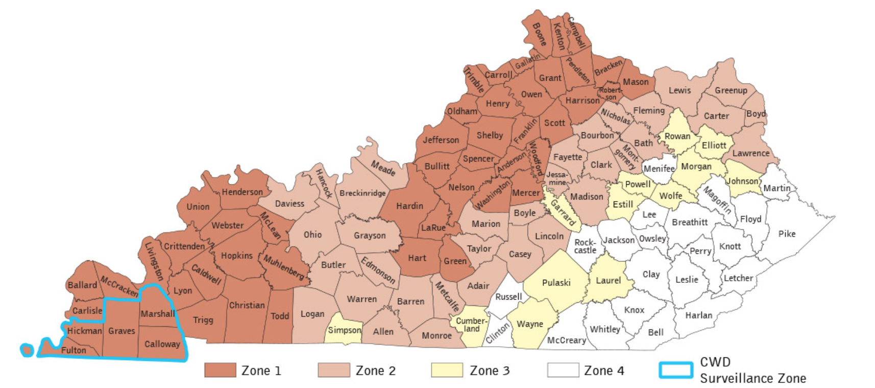 Deer Zones in Kentucky