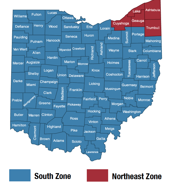 SPRING WILD TURKEY ZONE MAP