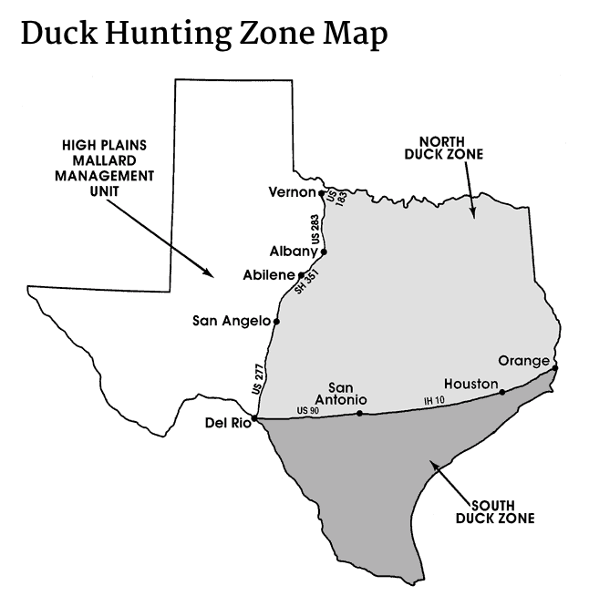 Duck Hunting Zone Map